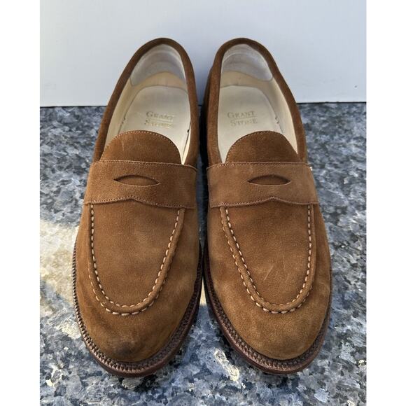 Grant Stone Traveler Penny Loafer Bourbon Suede Men’s Size 11D - Picture 2 of 16
